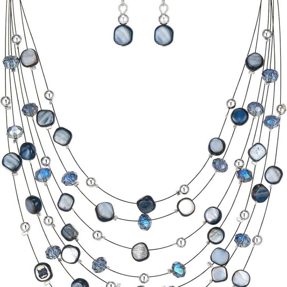 Multi-Layer Boho Shell Beaded Necklace For Women … - image 1